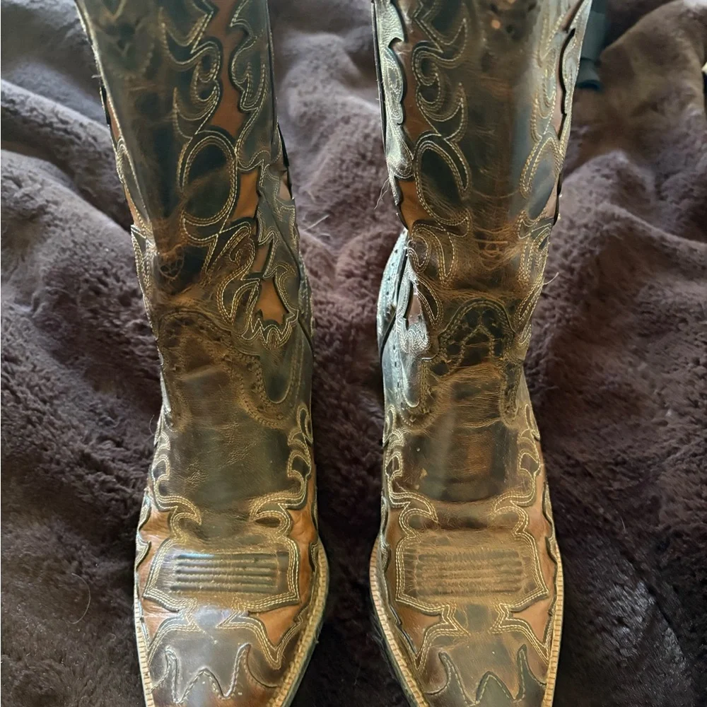 Ariat Women's Heeled Boots - Brown and Tan - Picture 1 of 3